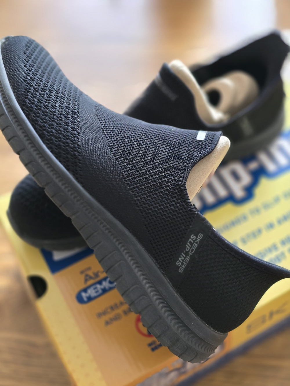 Skechers's Slip-On Knit Sneakers - Black Size 9.5